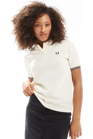 Fred Perry Twin tipped polo shirt in off and black