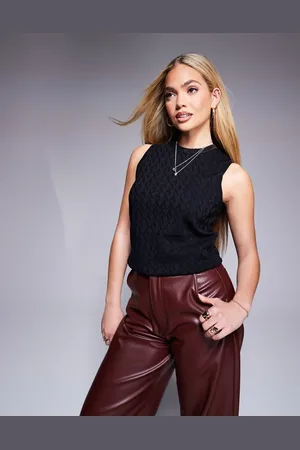 Armani Exchange Fine knit sleeveless top in