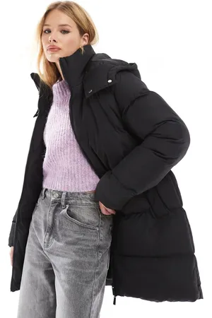 Threadbare Mid length puffer coat in