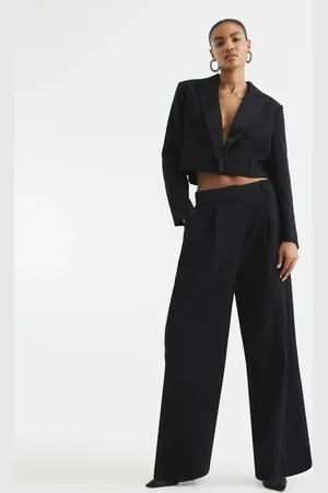 River Island Wide leg tuxedo pants in