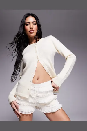 River Island Lace bloomer shorts in cream