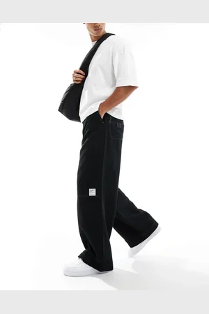 ASOS Super baggy cord pants with contrast stitch in