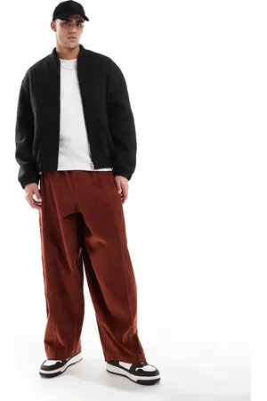 ASOS Oversized baggy corduroy pants with side pockets in
