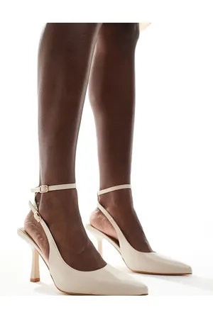 SEQWL Salado slingback kitten heels in stone