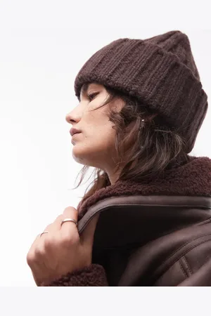 ARKET Alpaca blend knit beanie hat in dark