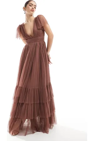 Lace & Beads Bridesmaid Madison maxi dress in warm