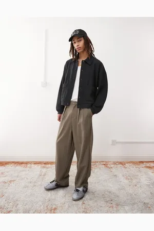 Reclaimed Soft touch collar relaxed fit cardigan in charcoal