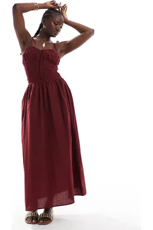 Esmée Esmee Exclusive shirred detail beach dress in