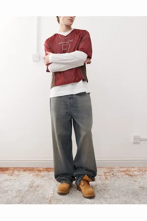 COLLUSION X001 antifit jeans in stonewash