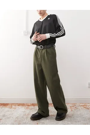 Reclaimed Wool look tailored pants in khaki