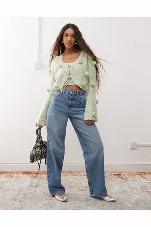 Miss Selfridge Baggy jeans in mid wash