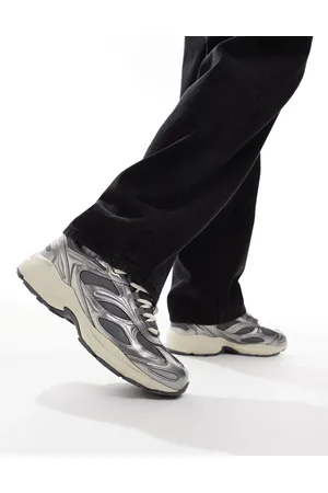 Pull&Bear Chunky sole sneakers in metallic