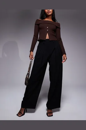 River Island Tailored wide leg pants in