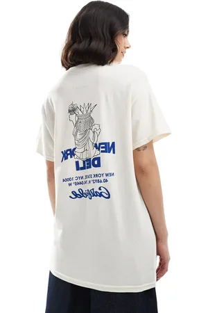 Daisy Street Oversized t-shirt with garfield graphic in natural