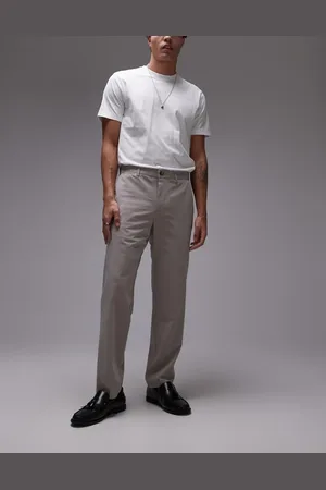 MANGO Elastic waist tailored pants in beige