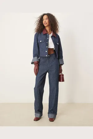 Ghospell Denim jeans in check - part of a set