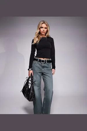 River Island Relaxed straight jeans in dark wash