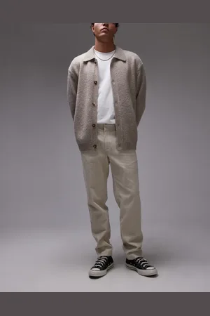 MANGO Corduroy pants in ecru