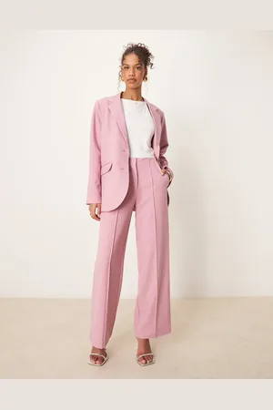Y.A.S High rise wide leg tailored pants in lilas - part of a set