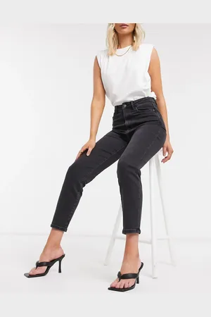 Stradivarius Cotton slim mom jeans with stretch in