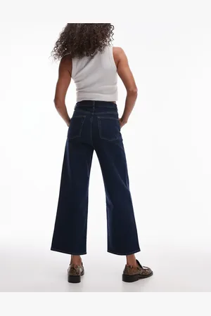 & OTHER STORIES High rise flared jeans with patch pockets in dark wash