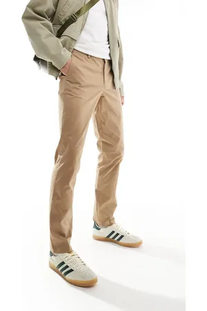 Paul Smith Tapered chino pants with patch logo in tan