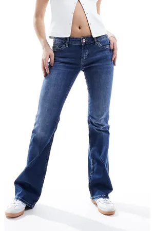 ONLY Blush low rise flare jeans in mid wash
