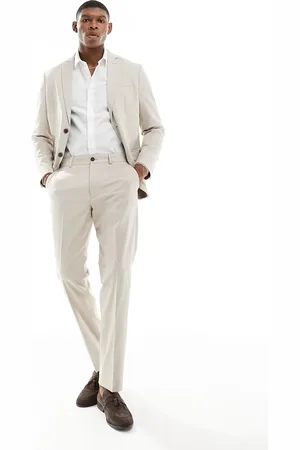 SELECTED Slim fit suit pants in beige