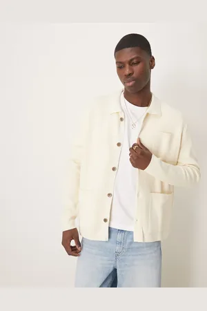 SELECTED Knit cardigan with pockets in cream