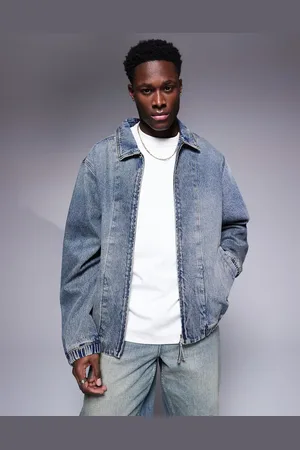 ASOS Denim bomber jacket in mid wash