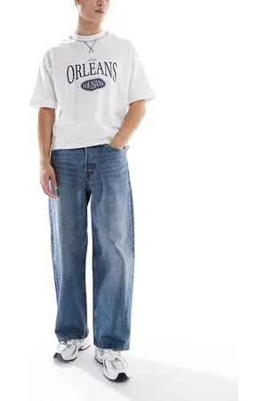 JACK & JONES Dave wide fit jeans in mid