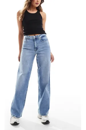 ONLY Madison high rise wide leg jeans in light