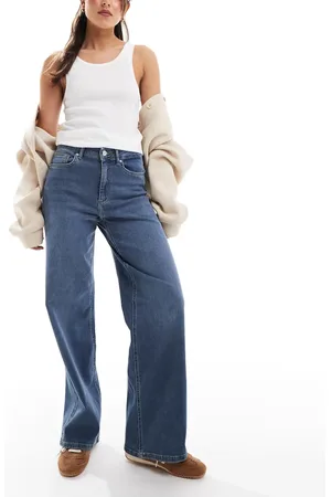 ONLY Madison high rise wide leg jeans in gray