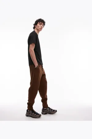 MANGO Performance breathable slim sweatpants in rust