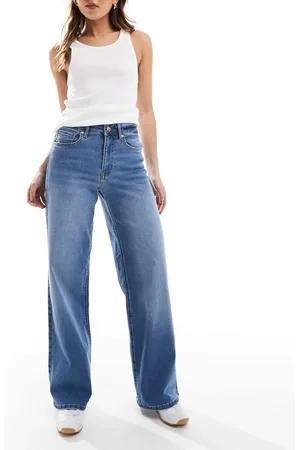 ONLY Madison high waist wide leg jeans in mid