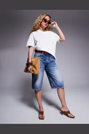 River Island Denim jort in midwash