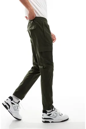 Only & Sons Tapered tech cargo shorts in khaki