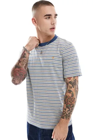 Farah Danny stripe T-shirt in and yellow