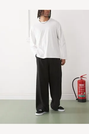 COLLUSION Seam detail pinstripe pants in