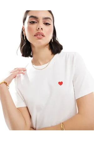 JDY Heart print T-shirt in
