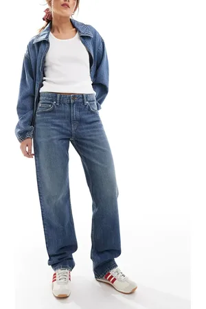 Pull&Bear Mid rise straight leg jean in dark