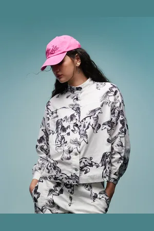Bimba y Lola Long sleeve overshirt in greyhound print - part of a set