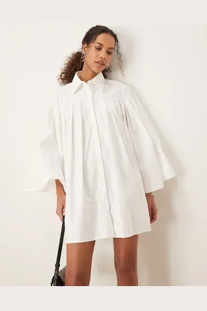 Ghospell Pleated mini dress in pearl