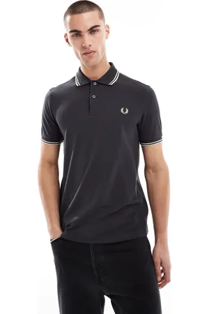 Fred Perry Twin tipped polo shirt in dark grey