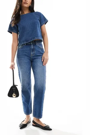 Pull&Bear High rise mom jeans in