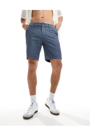Only & Sons Linen mix chino shorts in melange