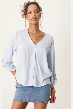 JDY Loose fit blouse with textured details in light