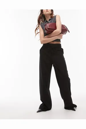 MANGO Pleat front tie waist tailored pants in