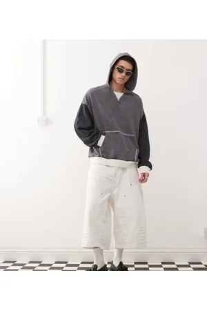 COLLUSION Oversized patchwork hoodie with print in