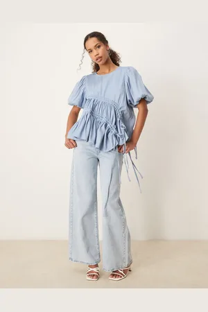 Ghospell Ruched asymmetric top in baby